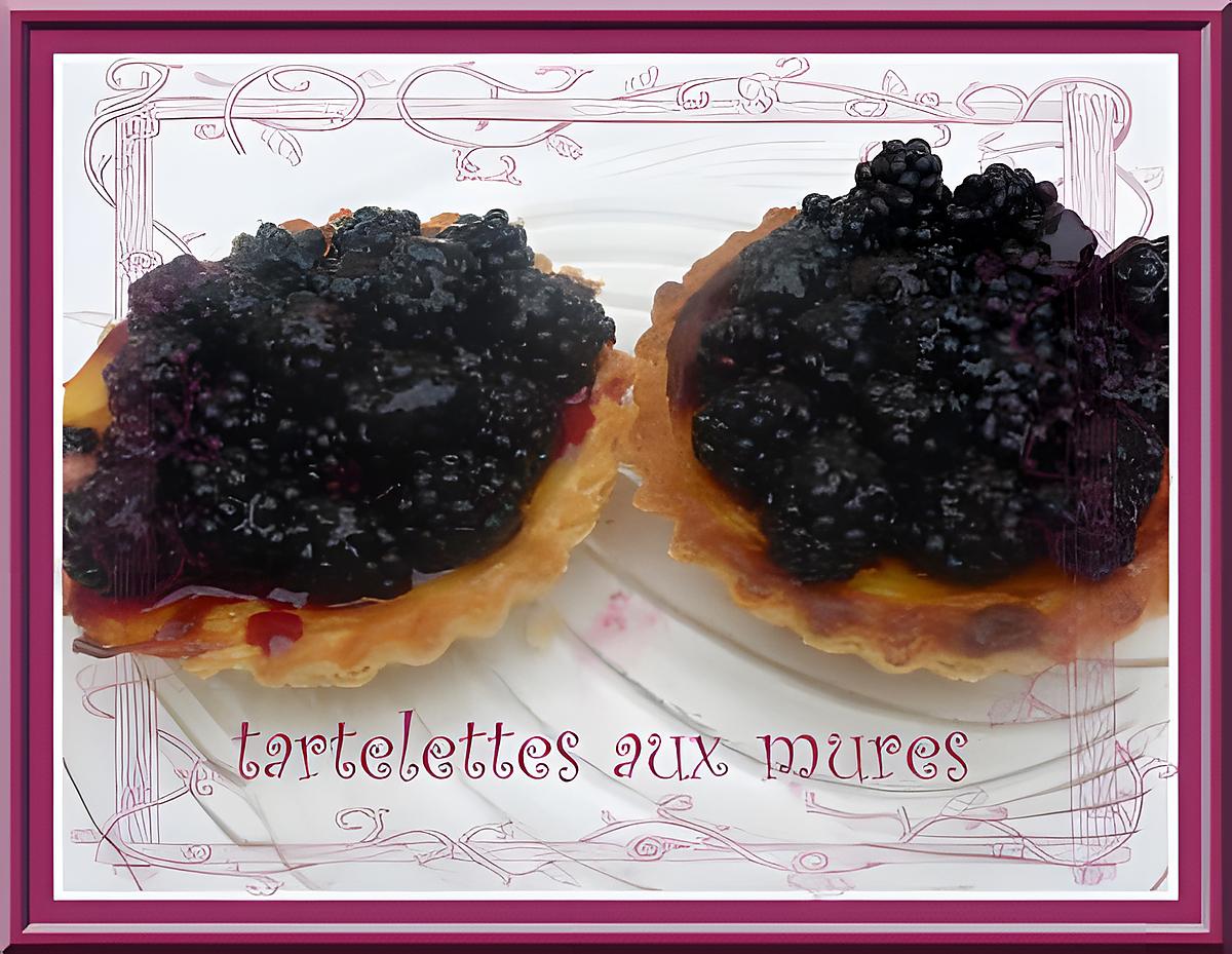 recette tartelettes aux mures, crème amandine