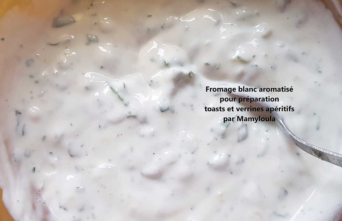 Fromage banc aromatisé pour préparation apéritif