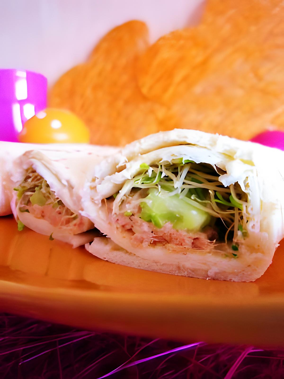 recette Petits wraps au thon