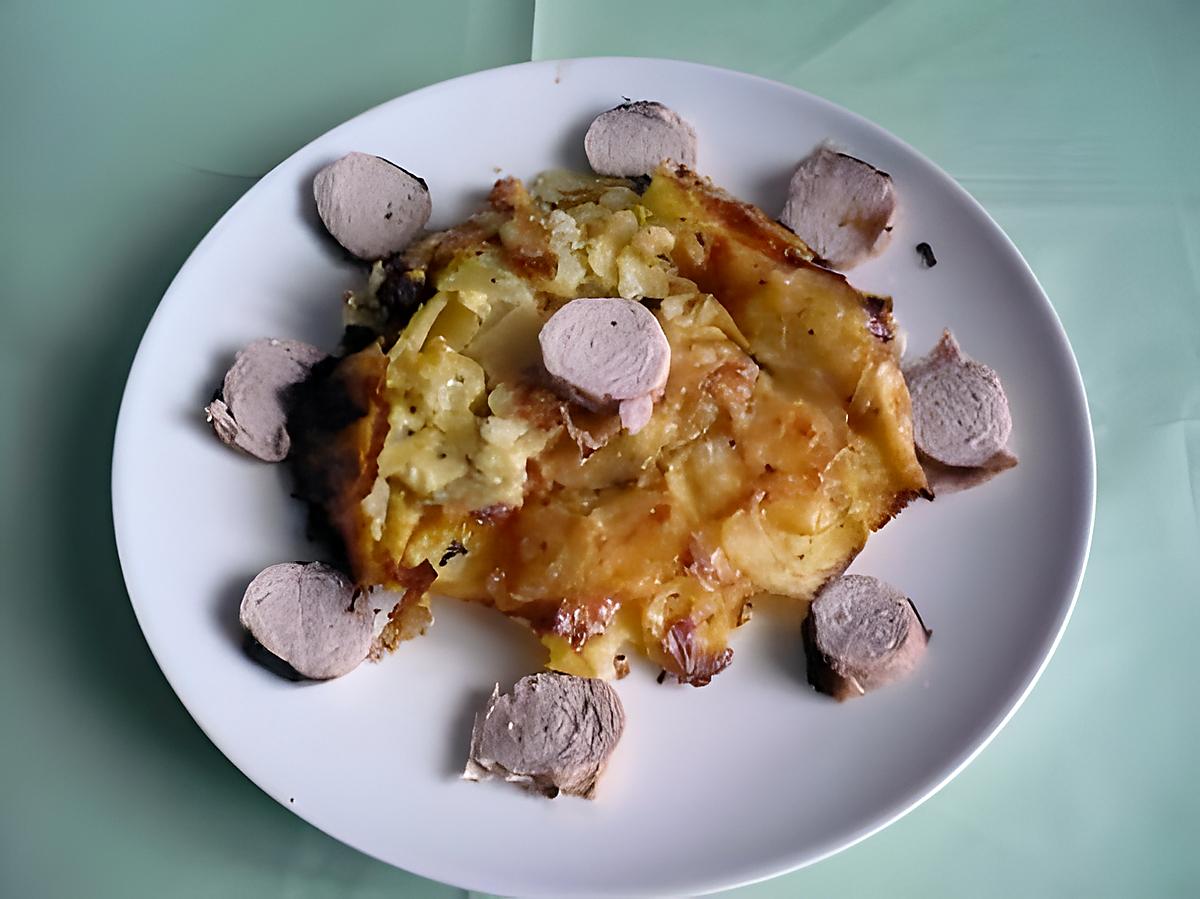 recette Gratin boudins blancs/PS de terre