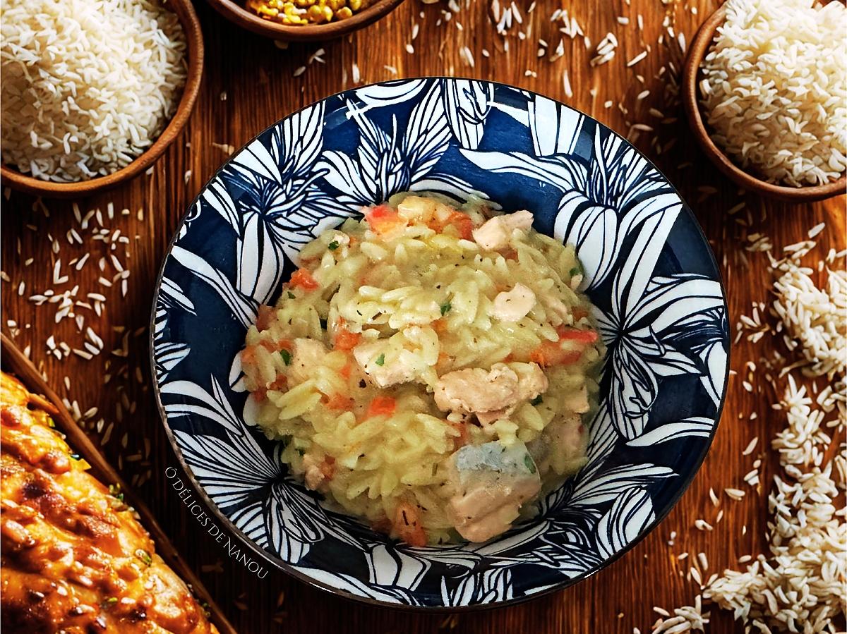 recette Orzo au saumon