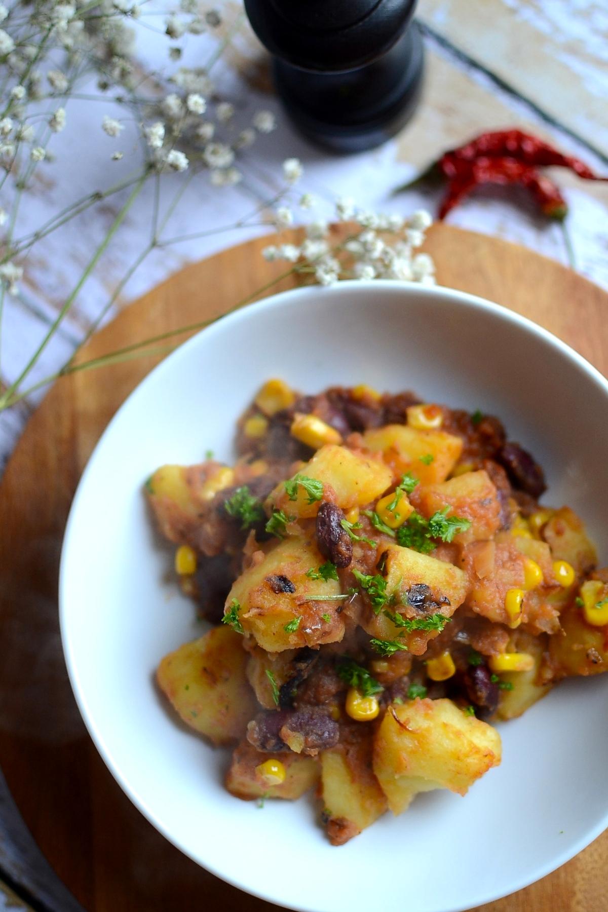 recette Poêlée de pommes de terre à la mexicaine
