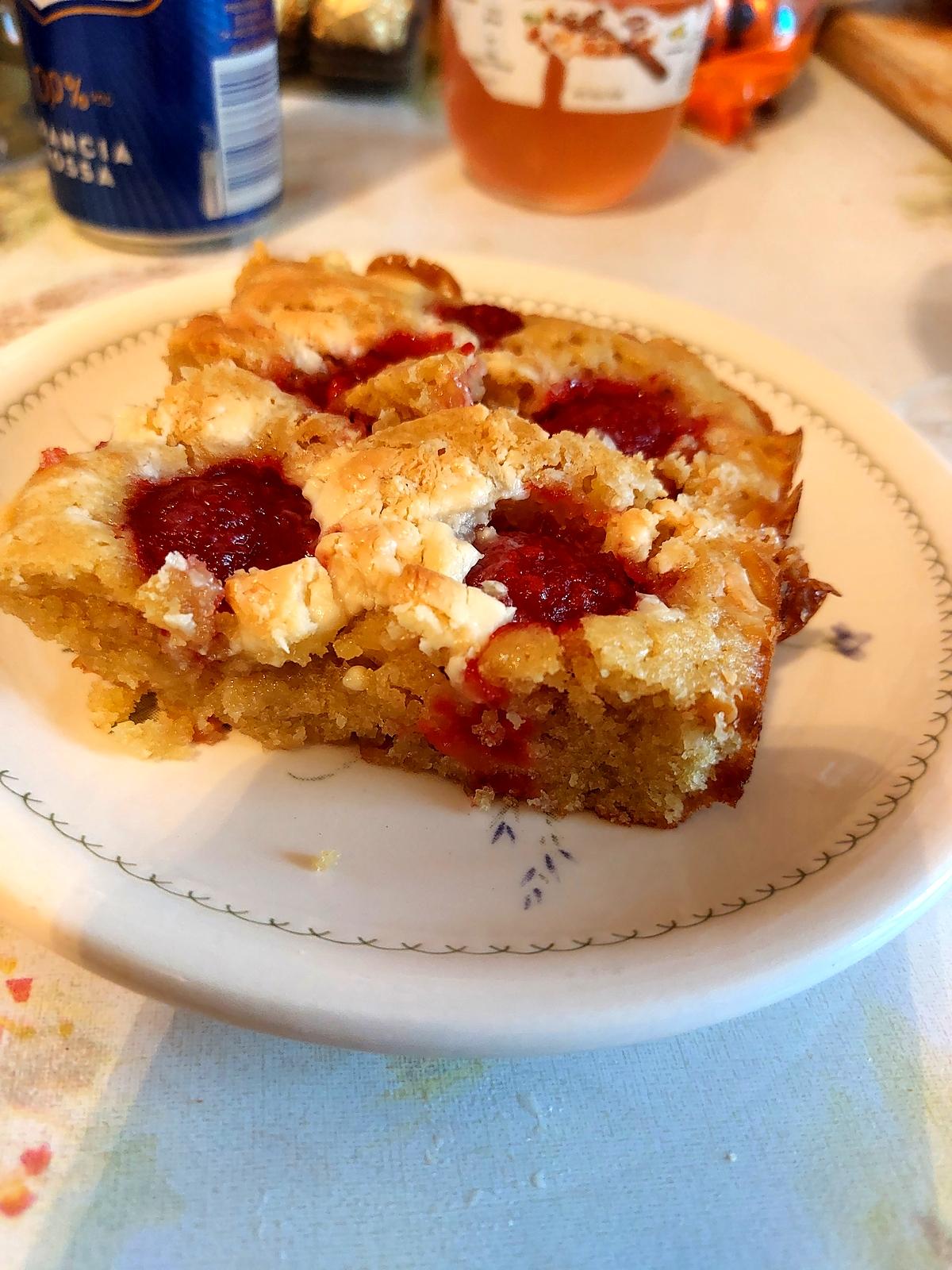 recette Brownie aux framboise et chocolat blanc