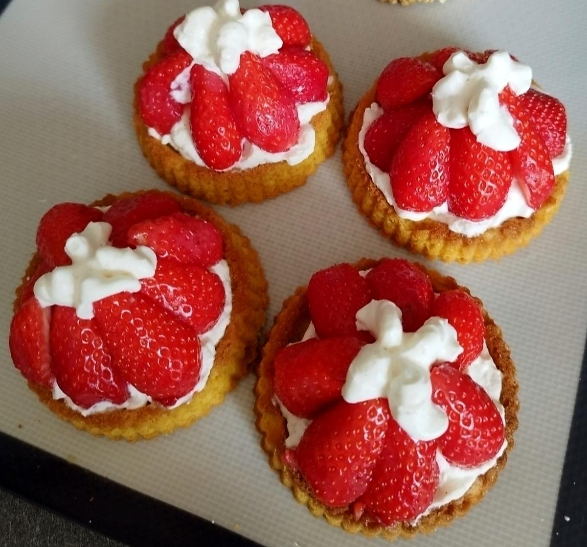 recette Tartelettes sablées fraises et chantilly