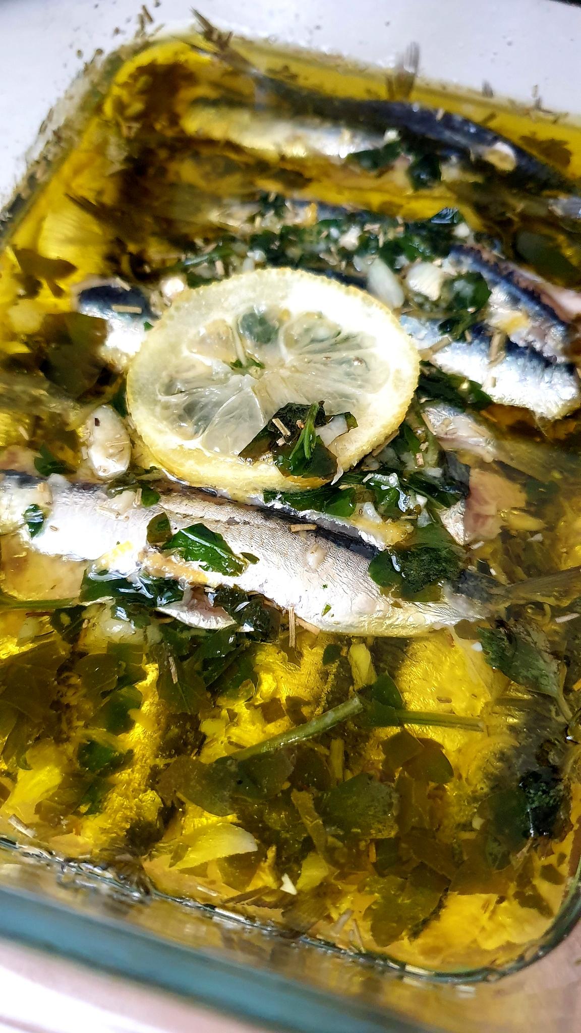 recette Sardines marinées à l'huile d'olive