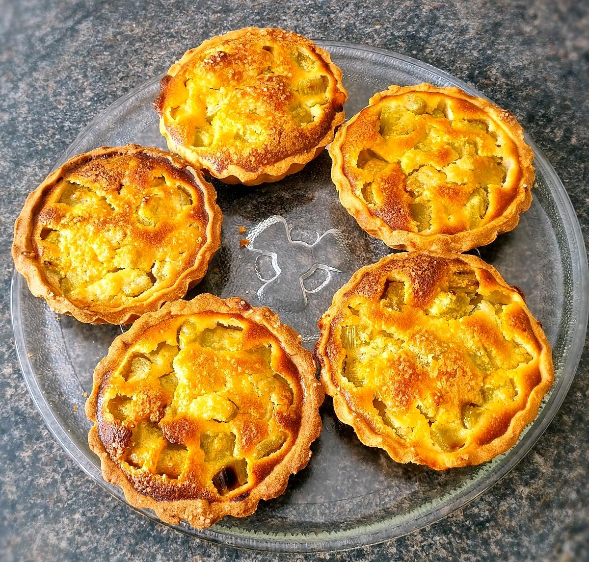 recette Tartelettes rhubarbe amande