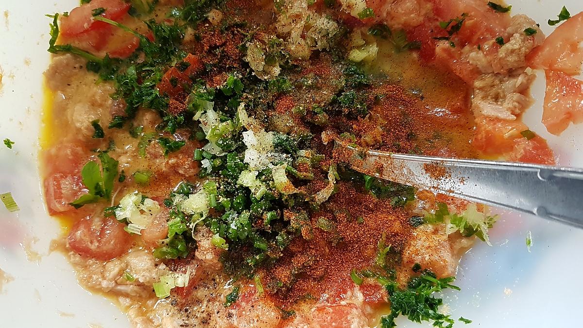 recette Galettes de thon aux tomates et paprika