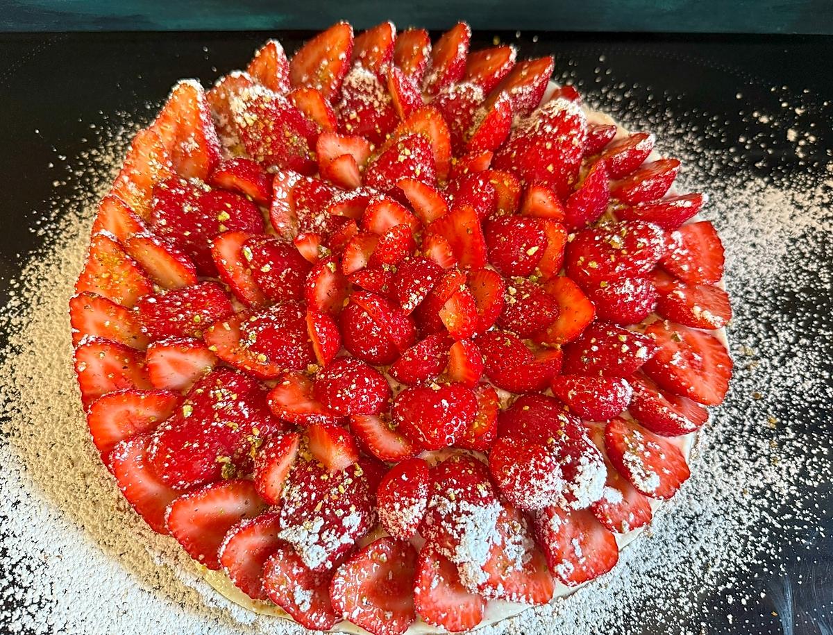 recette Tarte aux fraises et pistache