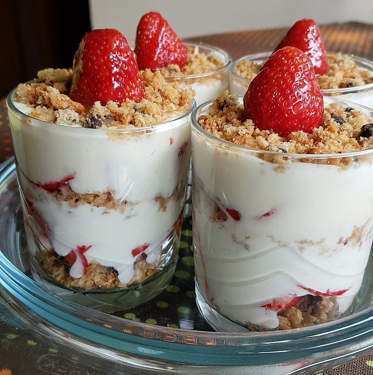 recette Verrines cookies-fraises