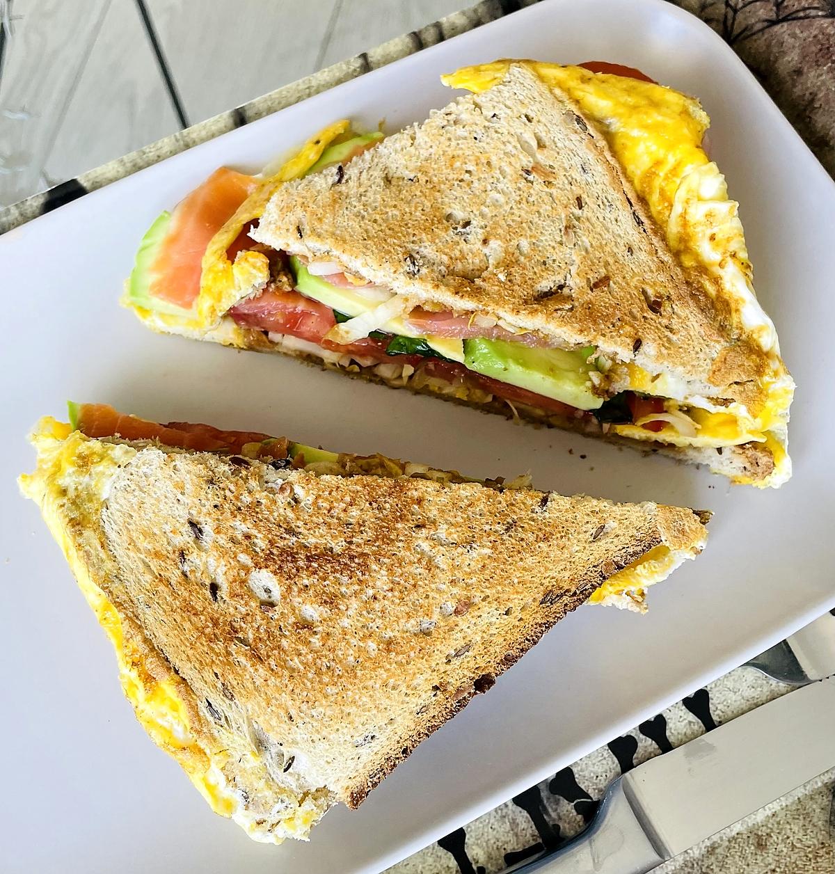 recette Sandwich sain à la truite fumée