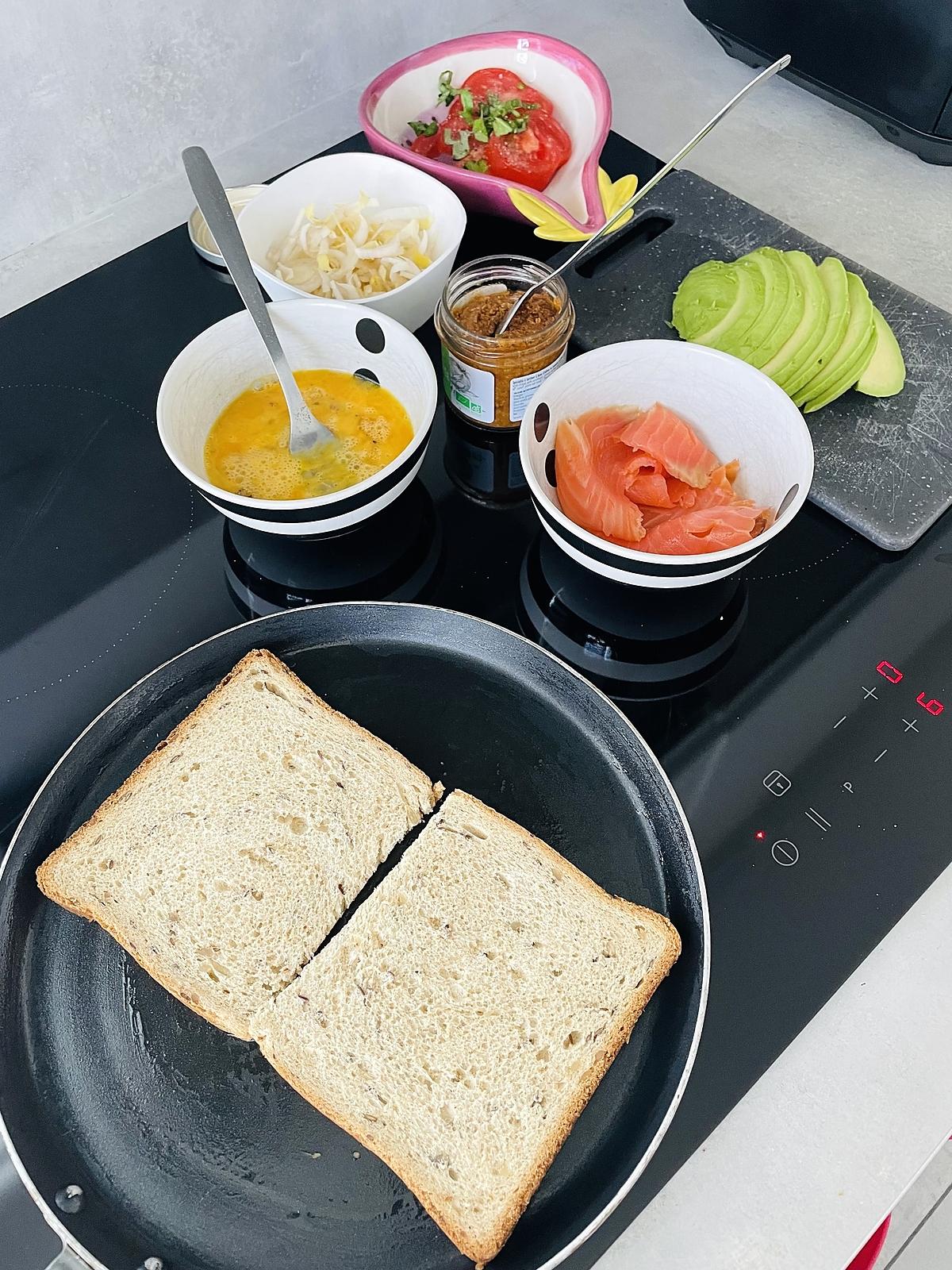 recette Sandwich sain à la truite fumée