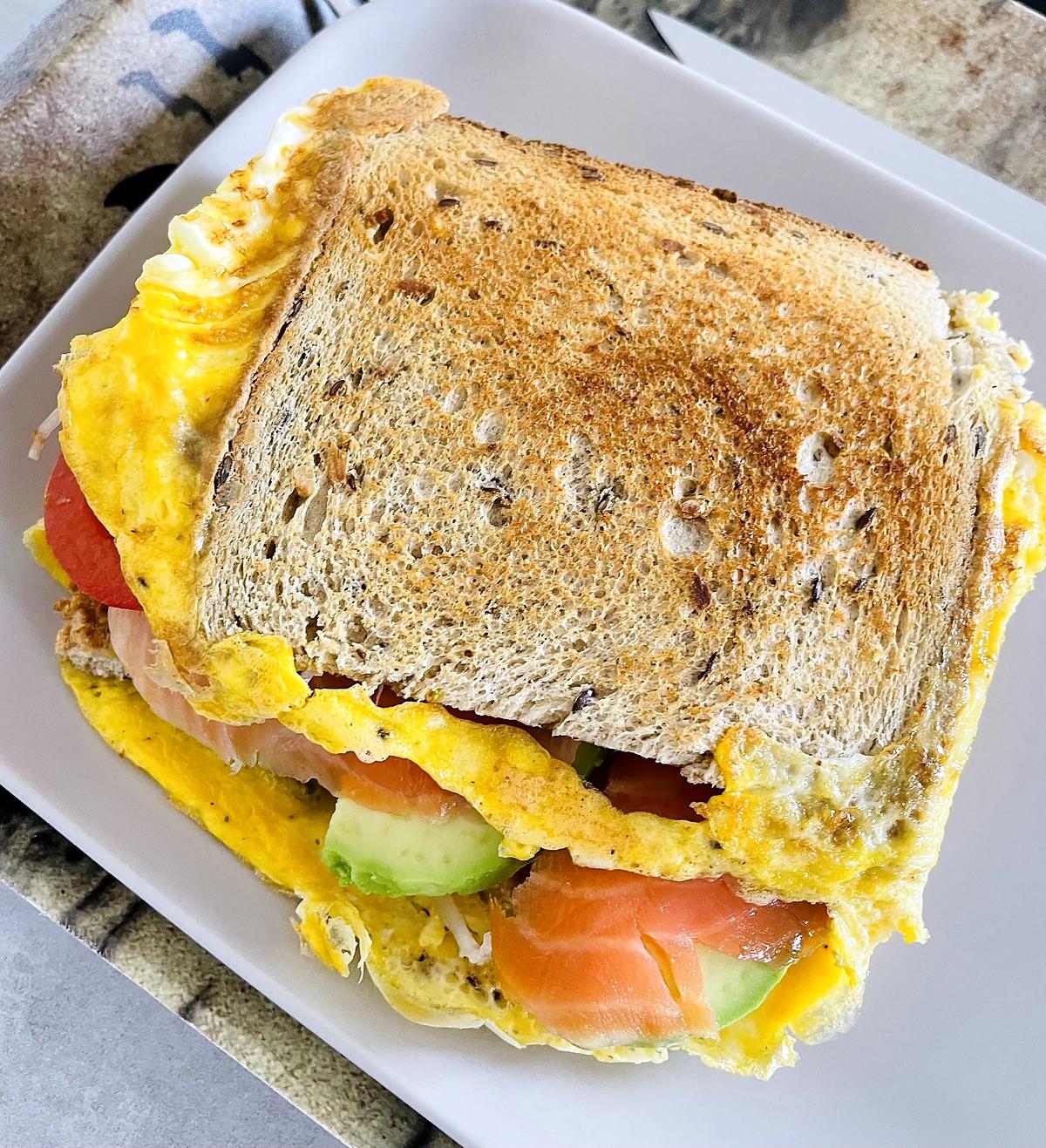 recette Sandwich sain à la truite fumée