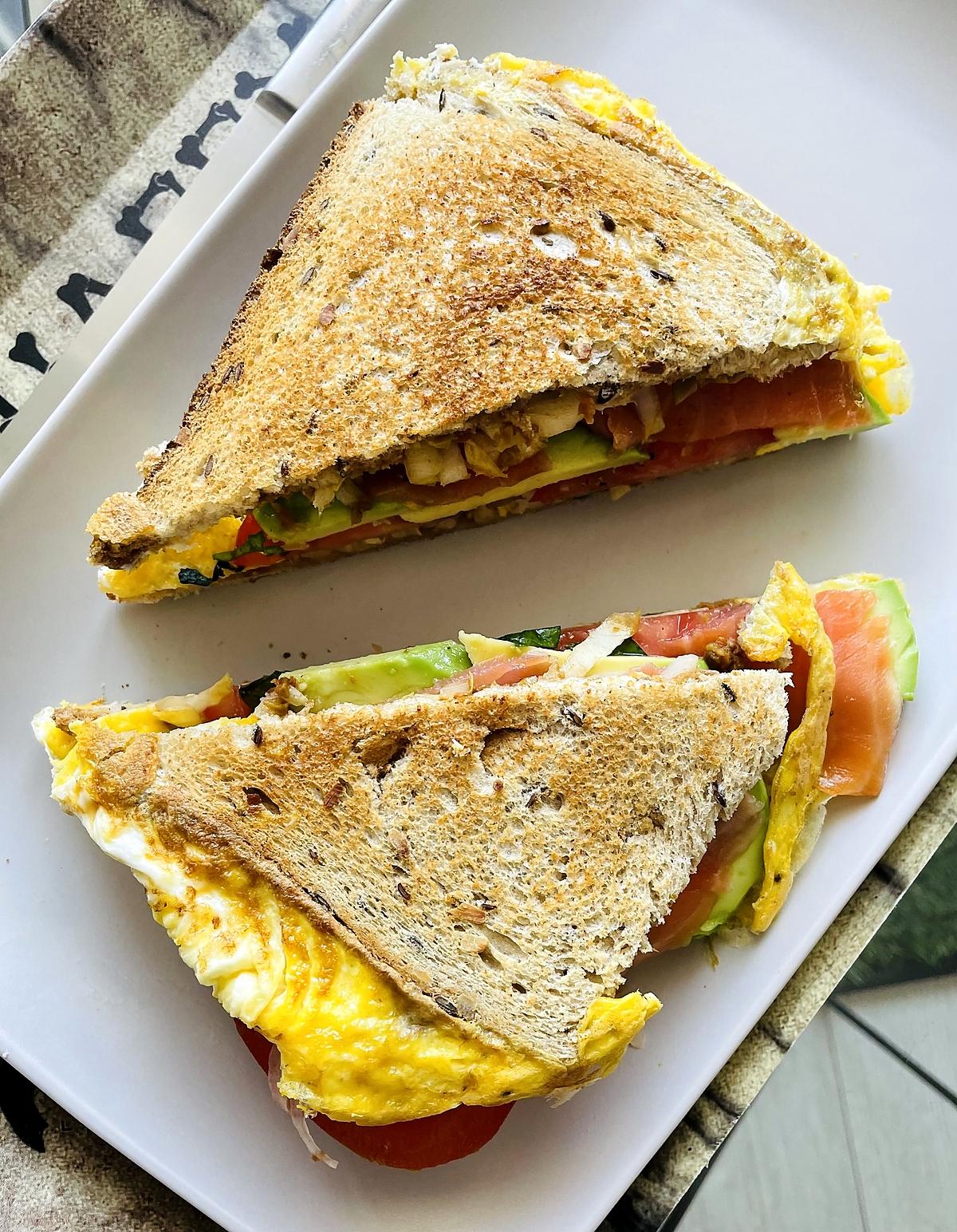 recette Sandwich sain à la truite fumée