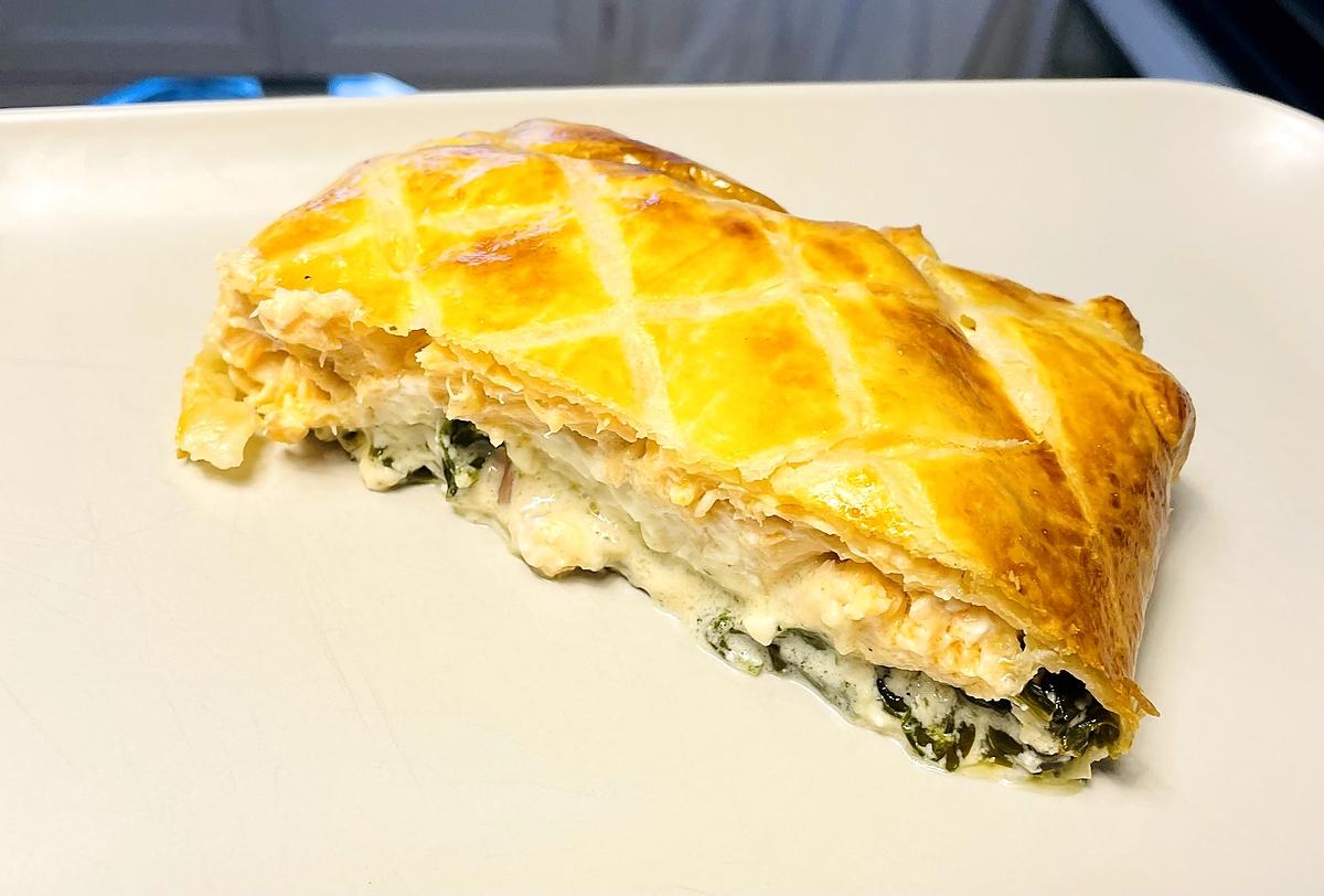 recette Saumon Wellington en croûte feuilleté