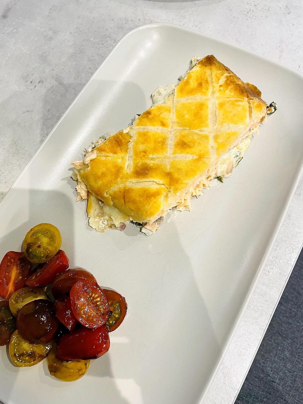 recette Saumon Wellington en croûte feuilleté