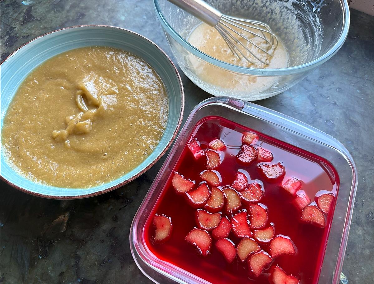 recette Tarte rhubarbe & fraise et crumble
