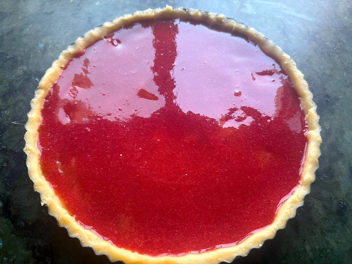 recette Tarte rhubarbe & fraise et crumble