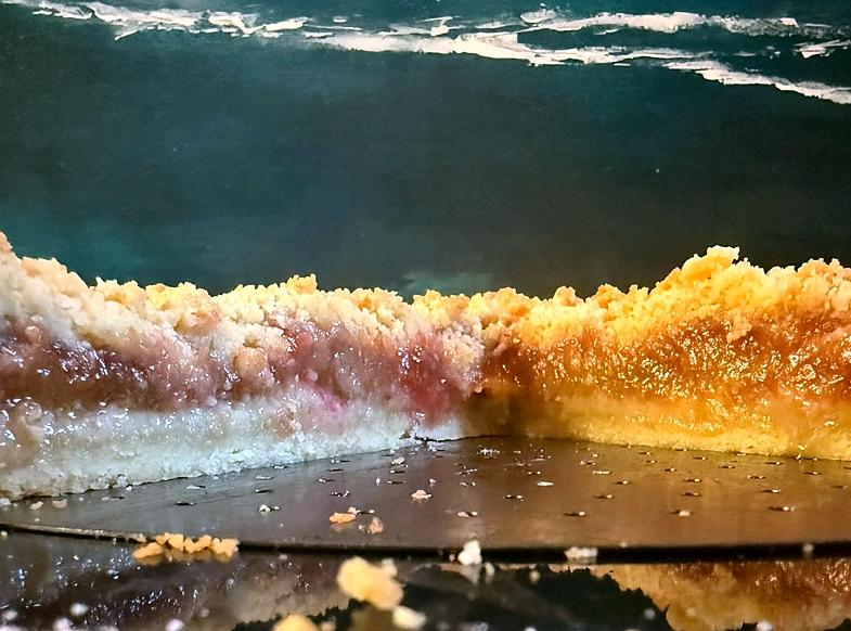 recette Tarte rhubarbe & fraise et crumble