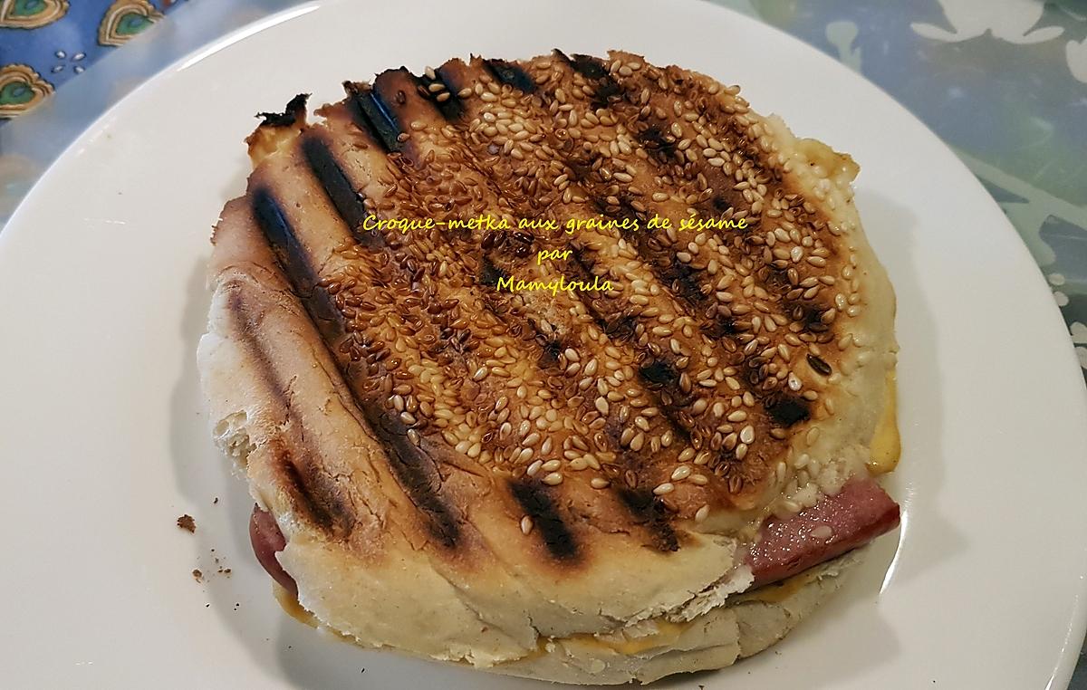 recette Croque-metka aux graines de sésame.