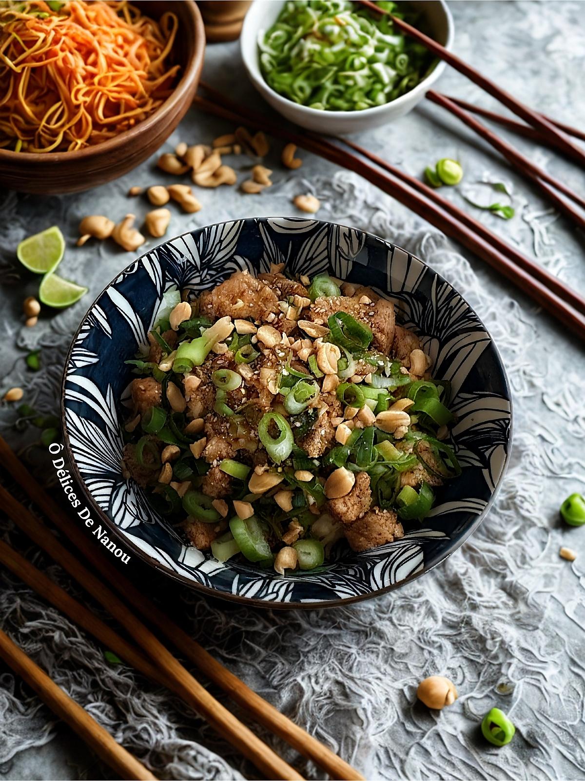 recette Tofu caramélisé au riz coco