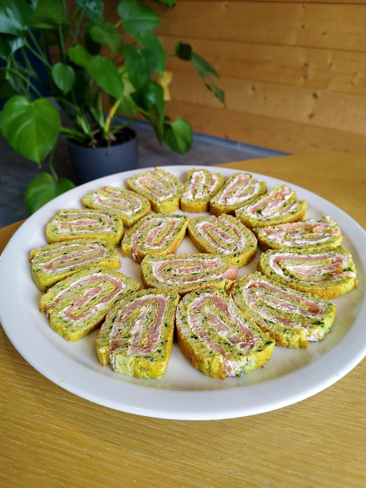 recette Roulé au saumon et courgettes
