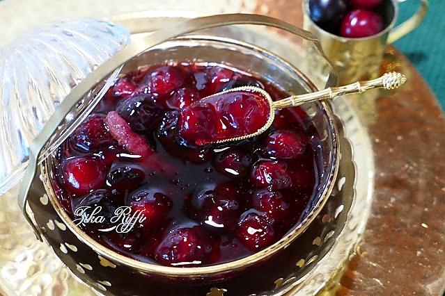 recette Confiture de cerises entières- dégustation à la cuillère