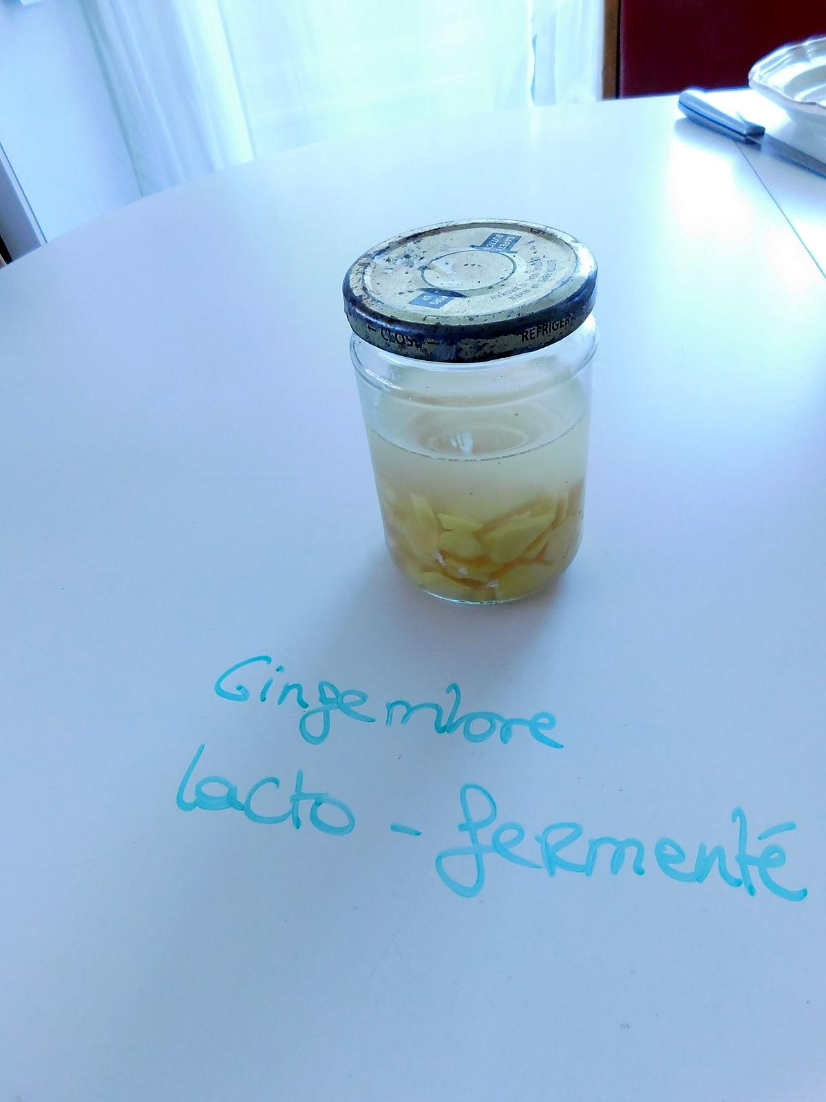 recette Gingembre lactofermenté