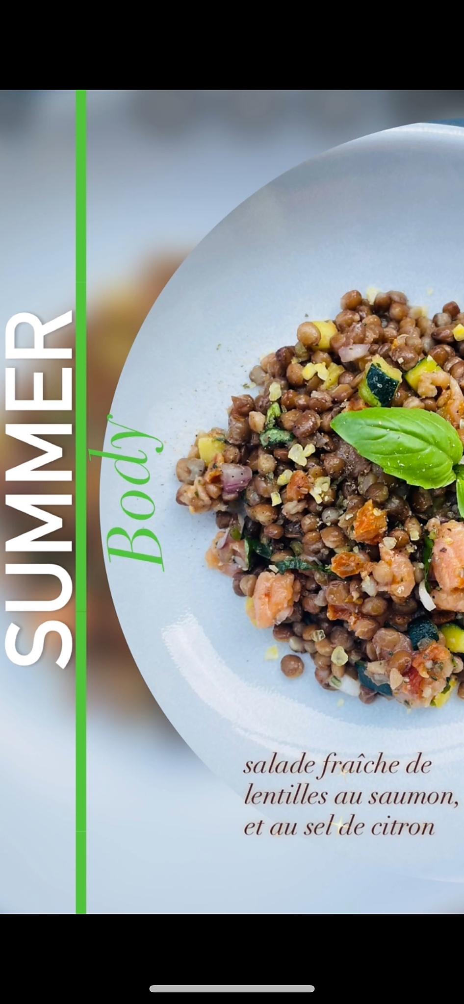 recette Salade de lentilles à la truite fumée