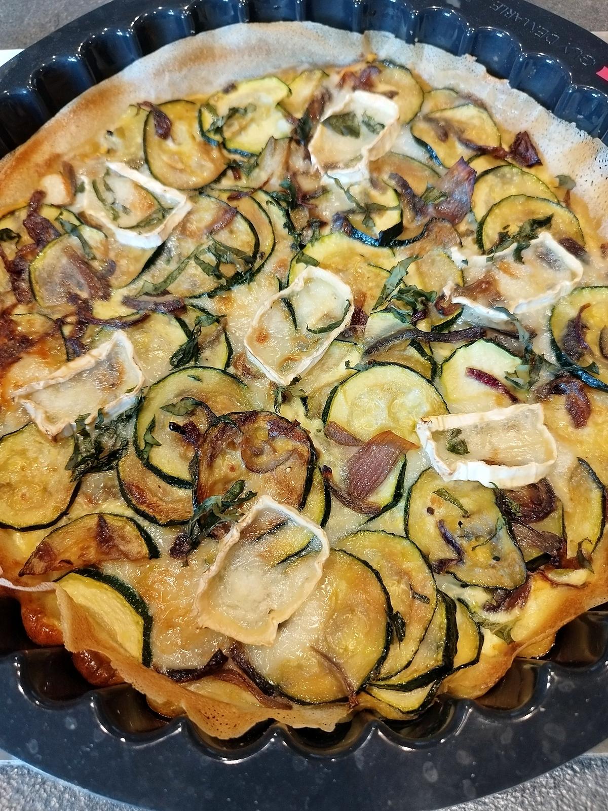 recette Tarte courgettes et chèvre