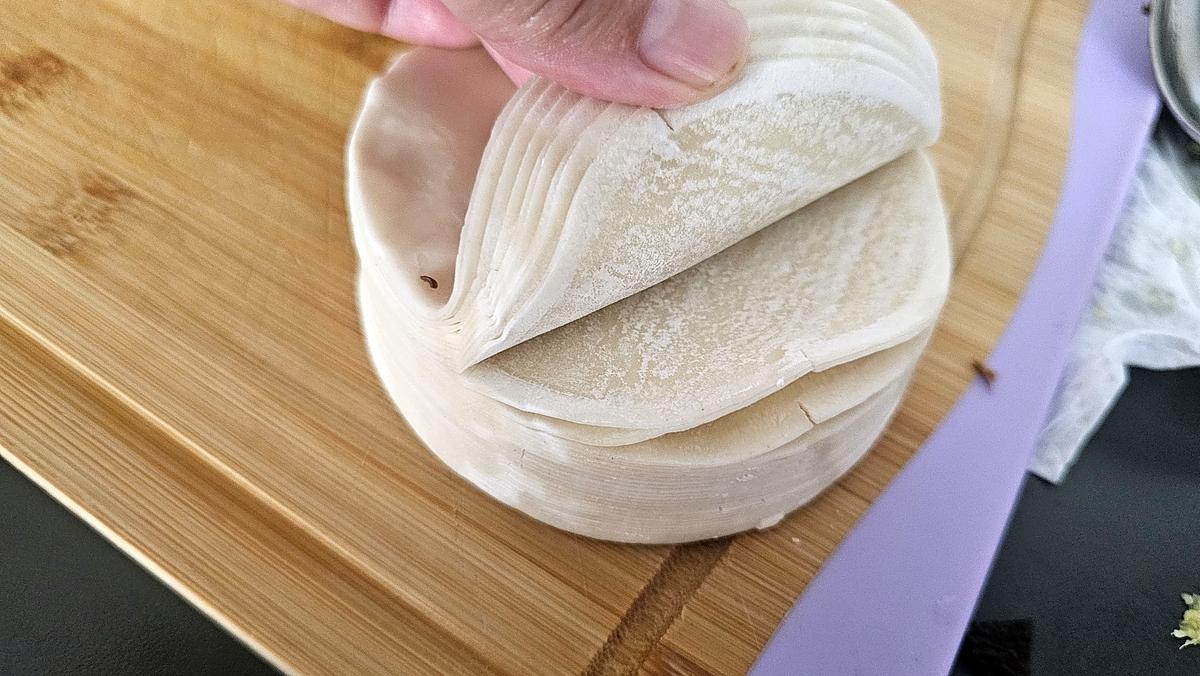 recette Wonton au poulet , champignons noir et ciboule