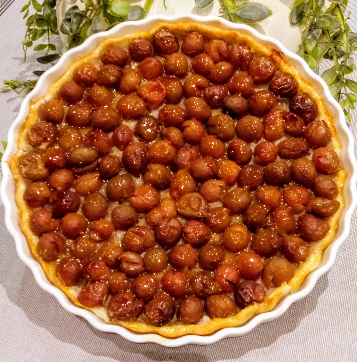 recette TARTE FINE AUX MIRABELLES