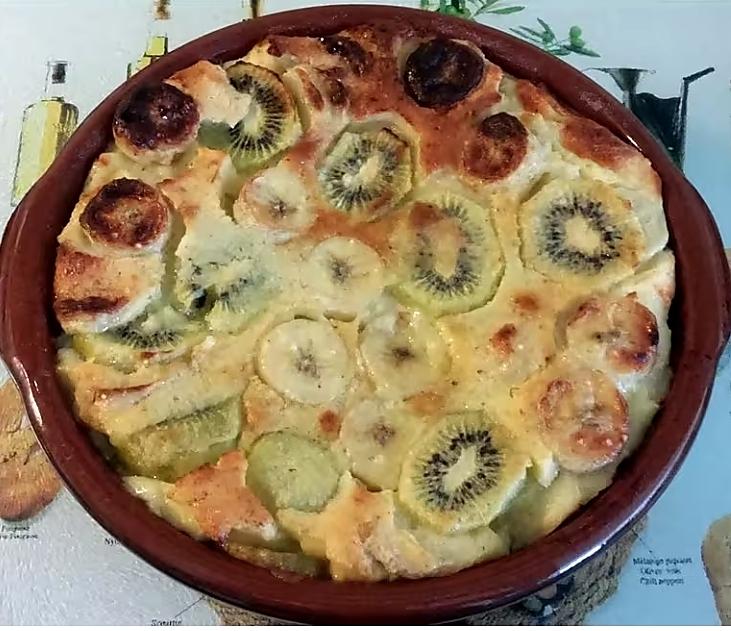 recette clafoutis kiwis bananes