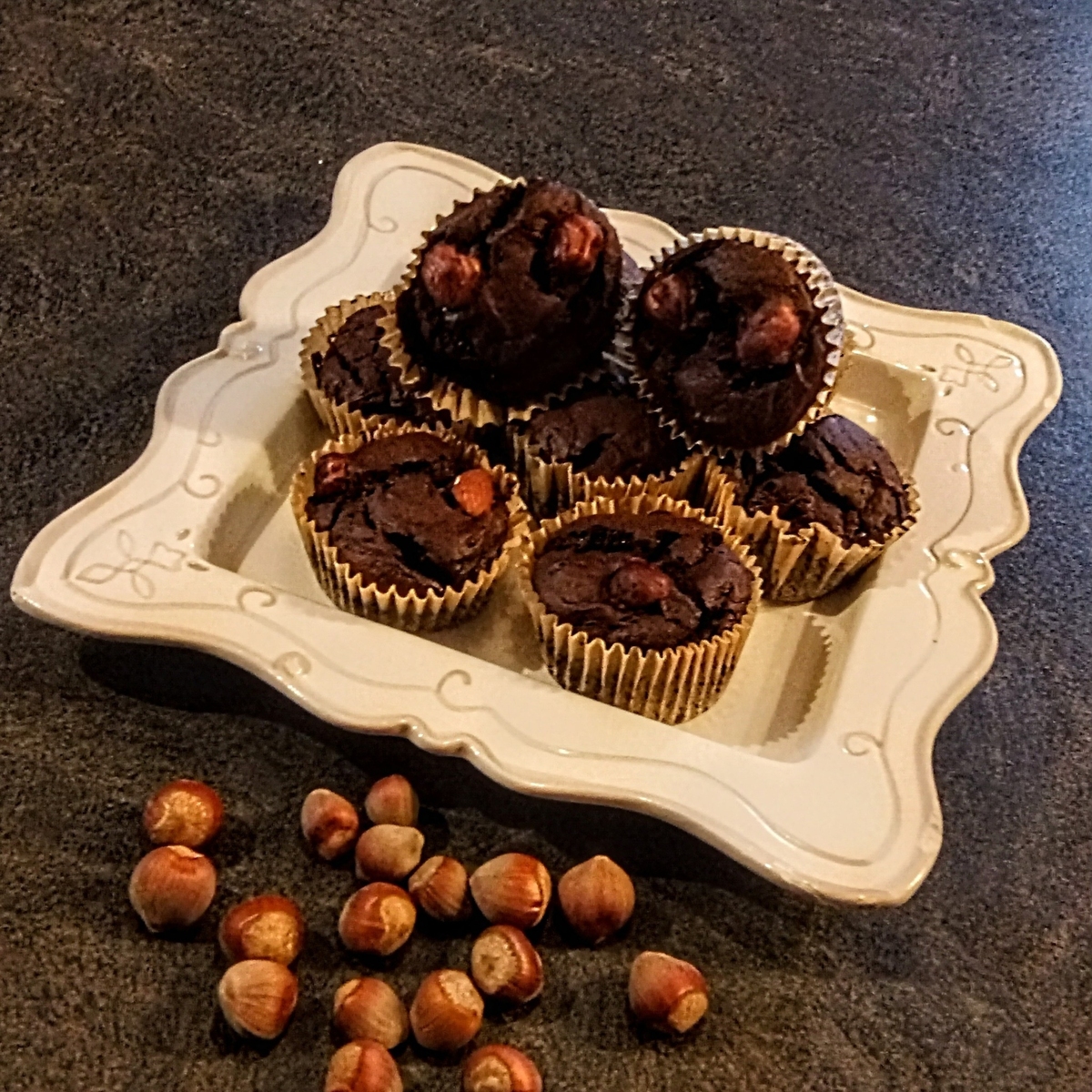 recette MUFFINS CHOCOLAT/NOISETTE SANS COMPLEXE.