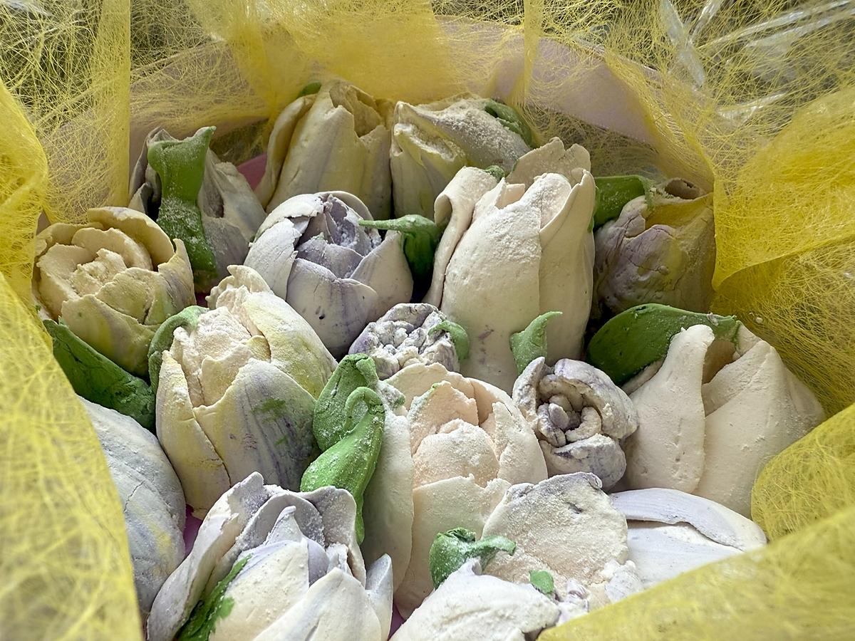 recette Guimauve - bouquet de fleurs en guimauve