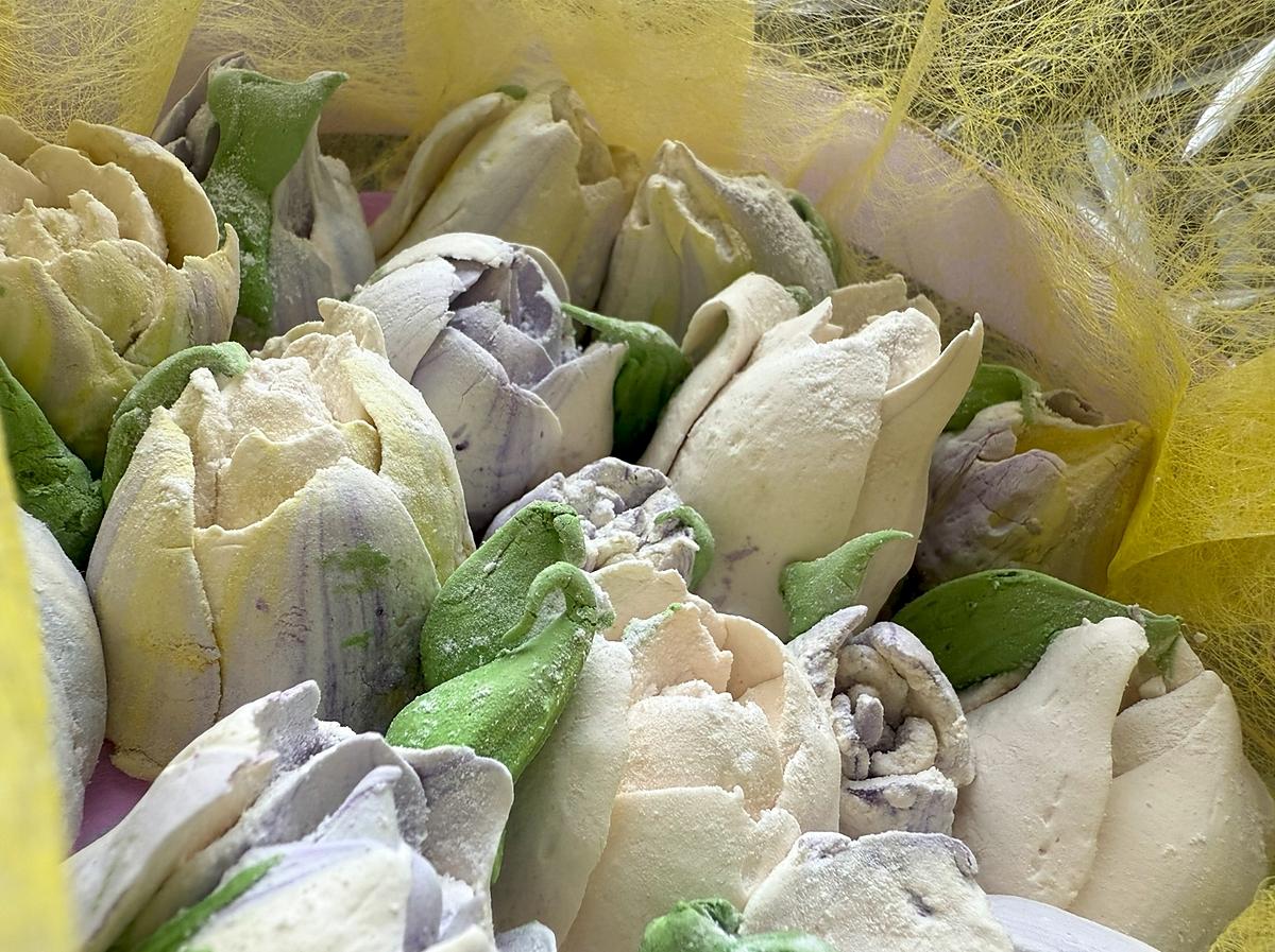 recette Guimauve - bouquet de fleurs en guimauve
