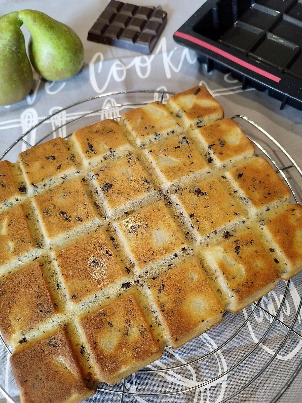 recette Gâteau moelleux poires amandes chocolat