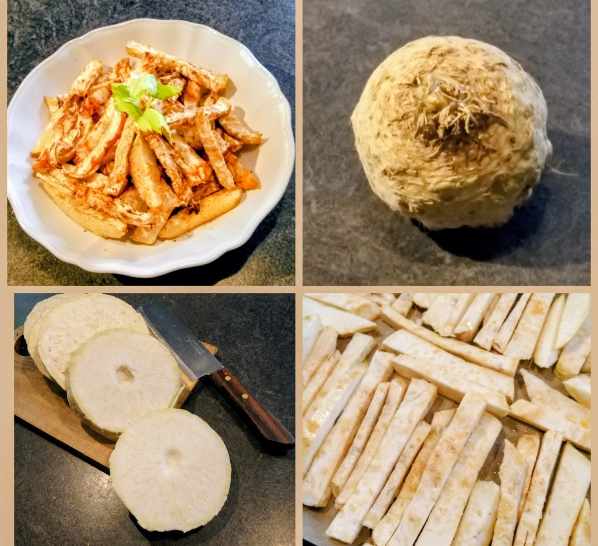 recette FRITES LEGERES DE CELERI RAVE