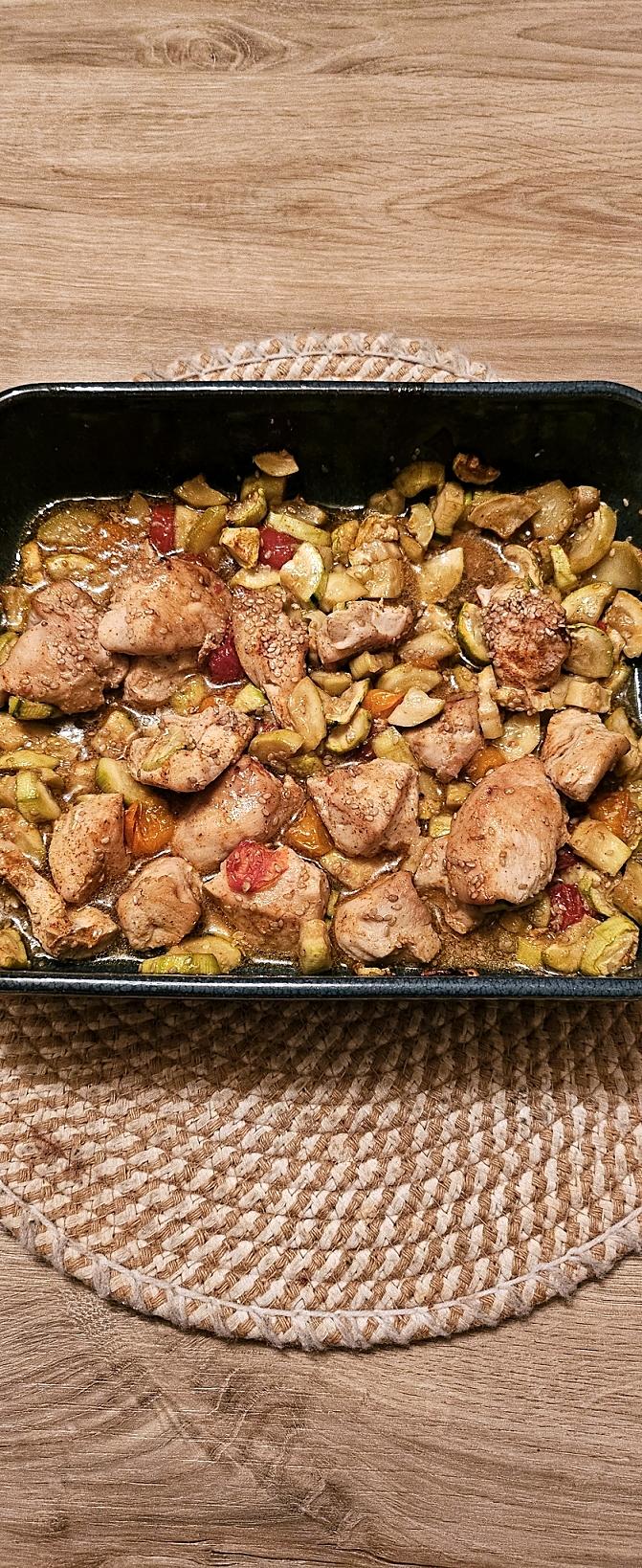 recette Poulet aux courgettes