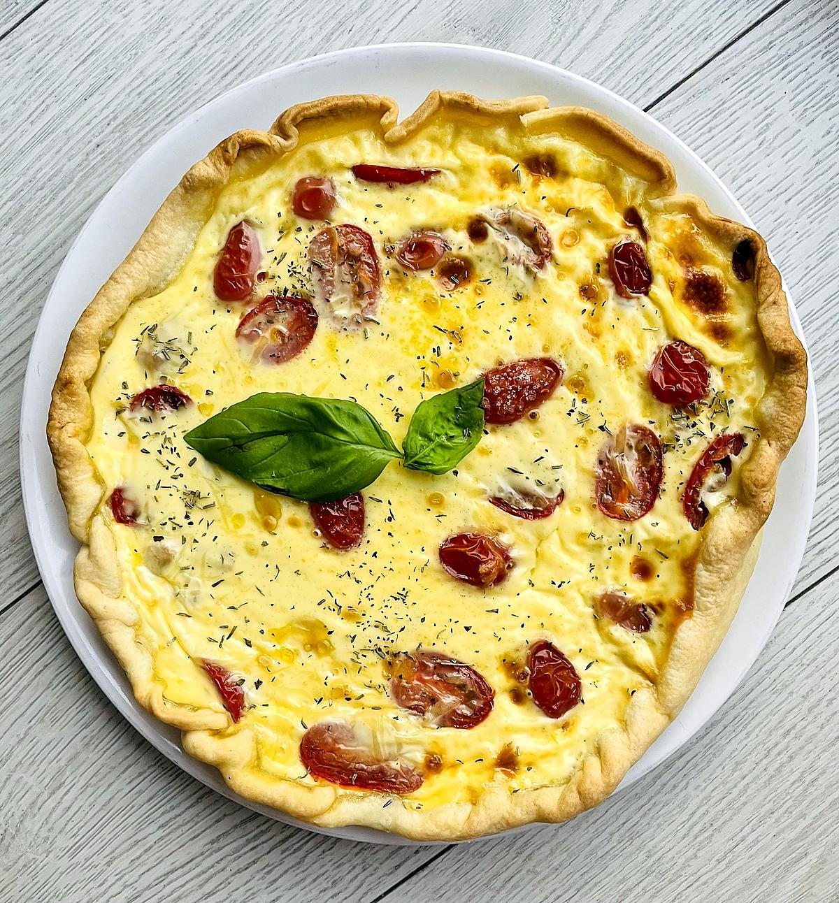 recette Quiche au thon et tomates cerises