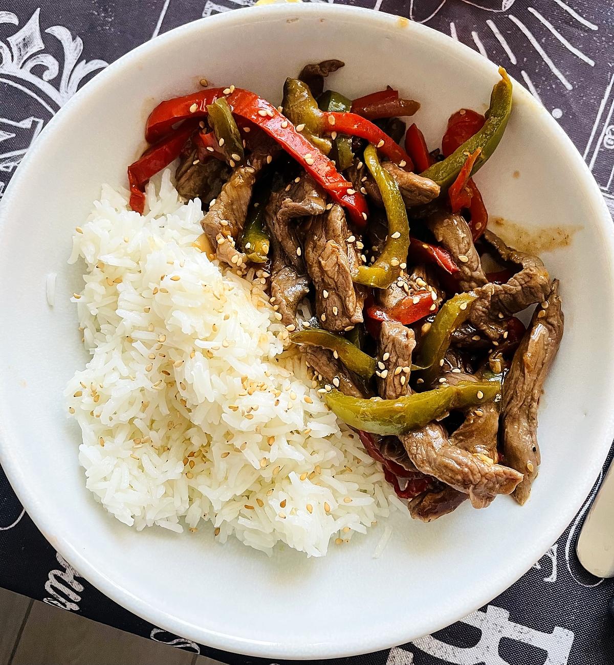 recette Émincés de bœuf au poivre