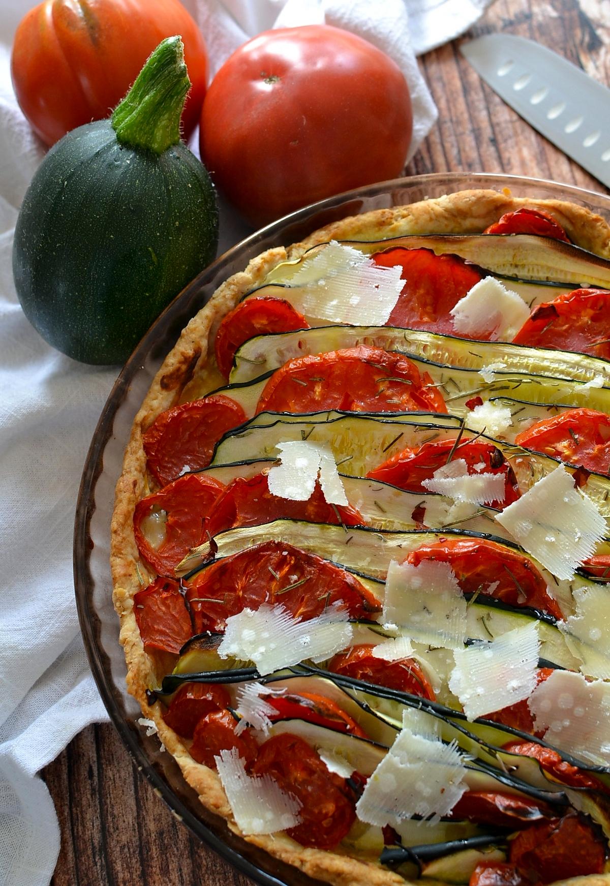 recette Tarte tomates courgettes