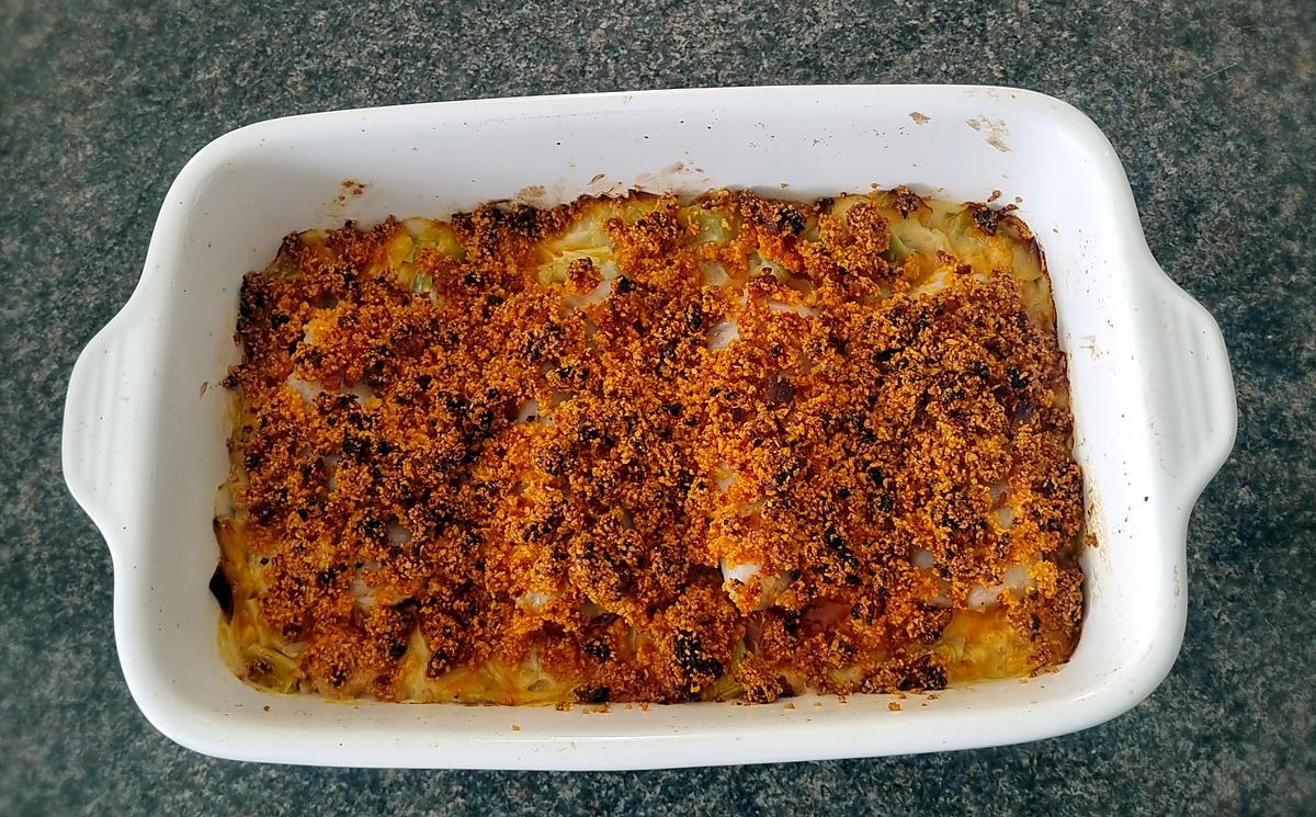 recette Dos de cabillaud aux poireaux et son crumble de chorizo