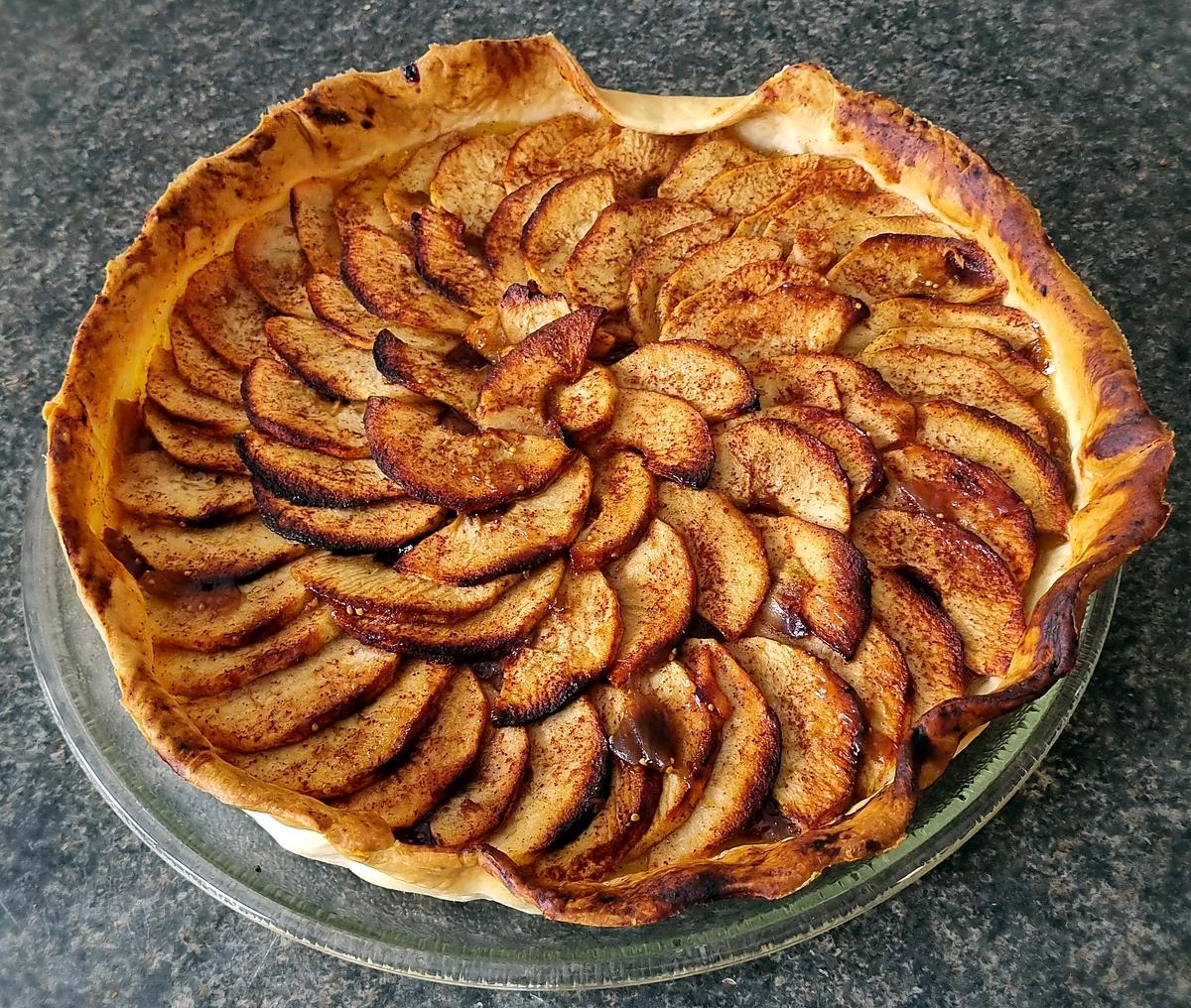 recette Tarte aux pommes et confiture de figues