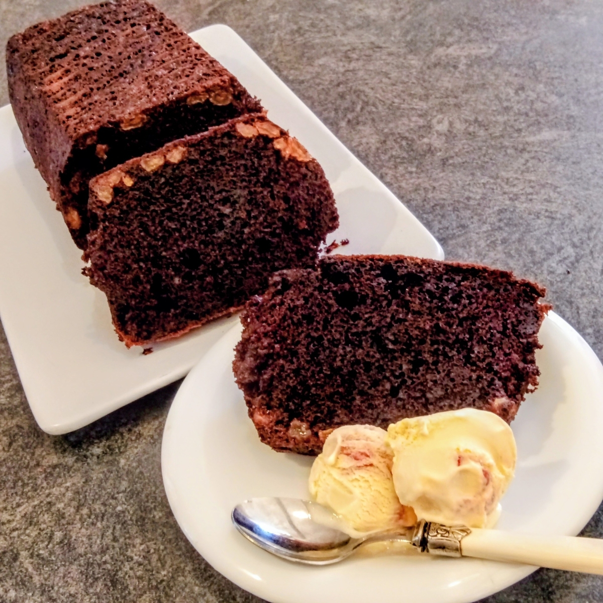 recette CAKE POTIRON / CHOCOLAT.