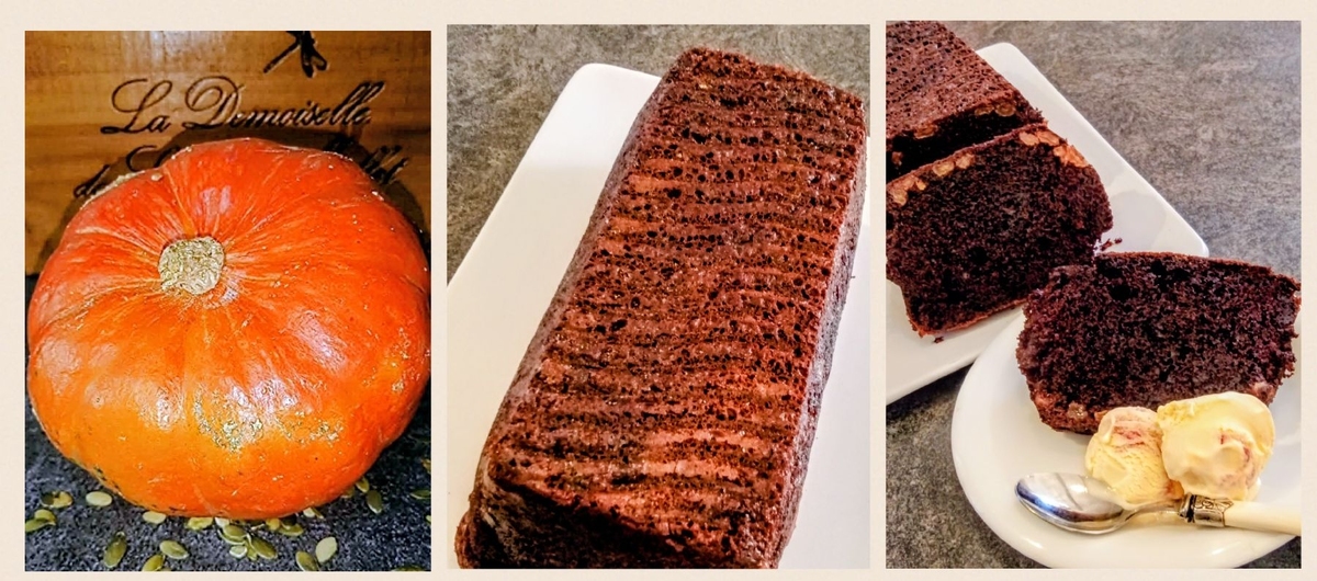 recette CAKE POTIRON / CHOCOLAT.