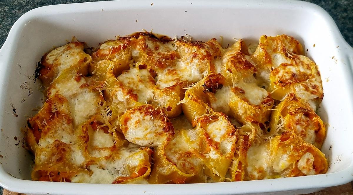 recette Lumaconi farcis au potimarron et fromage de chèvre