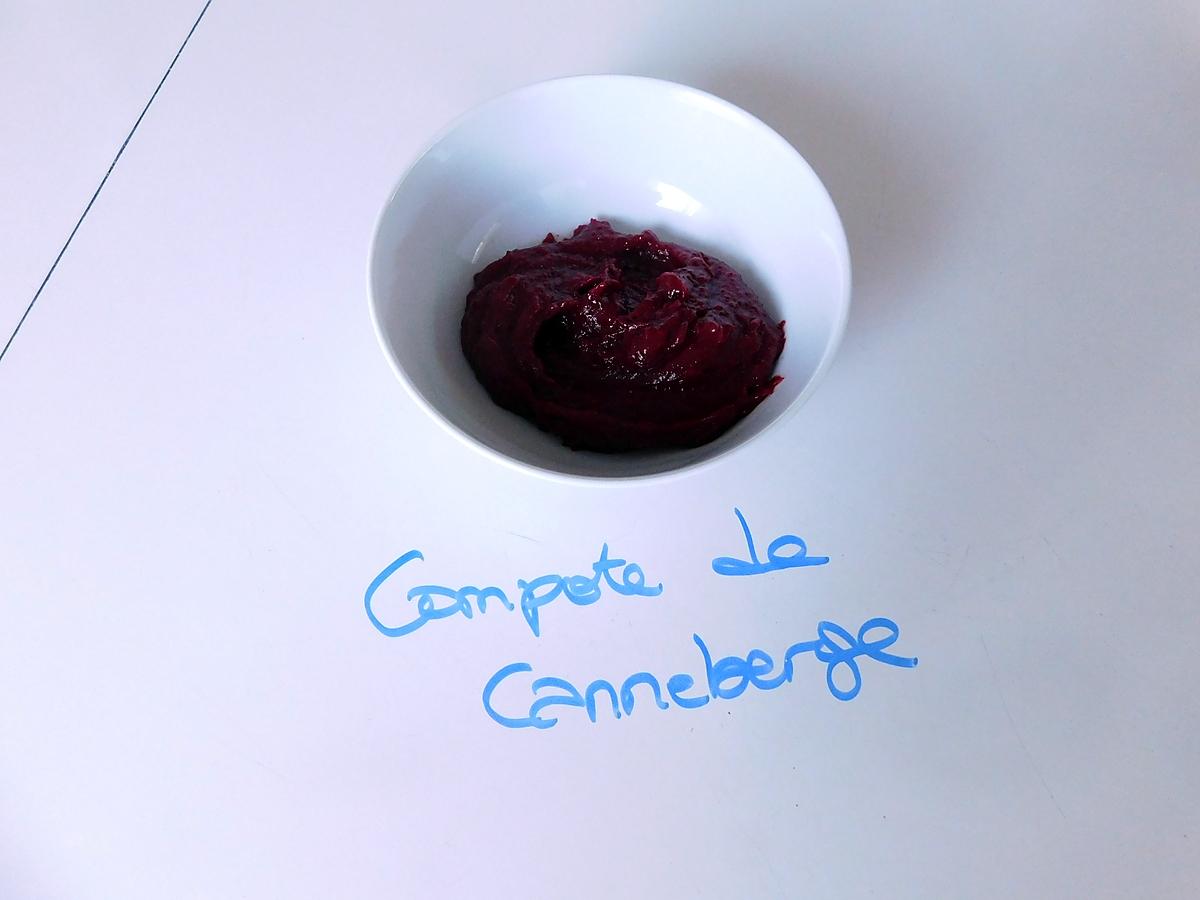 recette Compote de canneberge