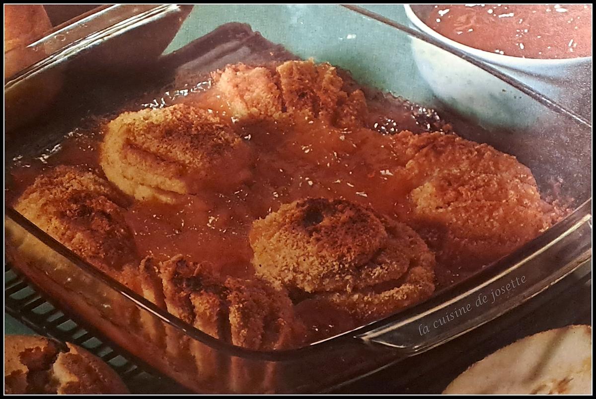 recette gratin de poire et sa marmelade d'abricots