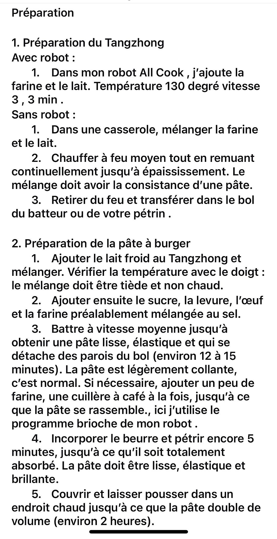 recette Pains hamburgers