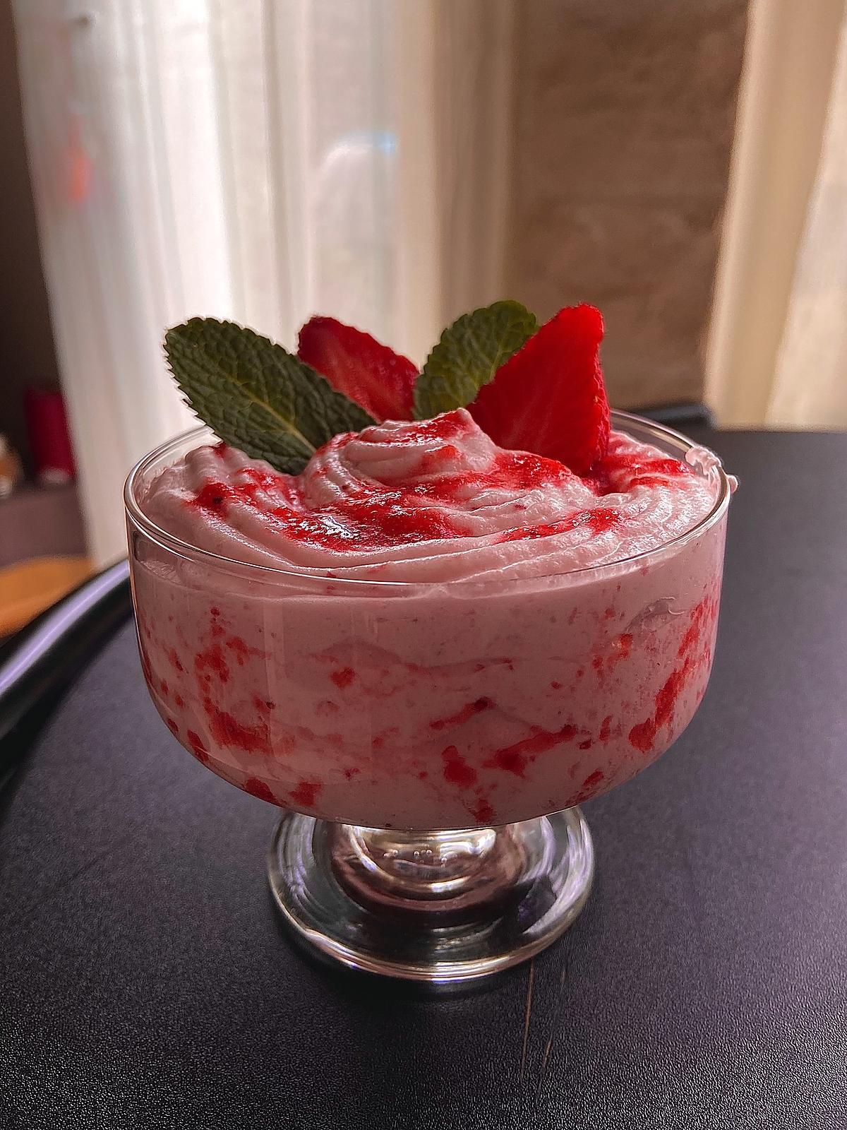 recette Mousse à la fraise